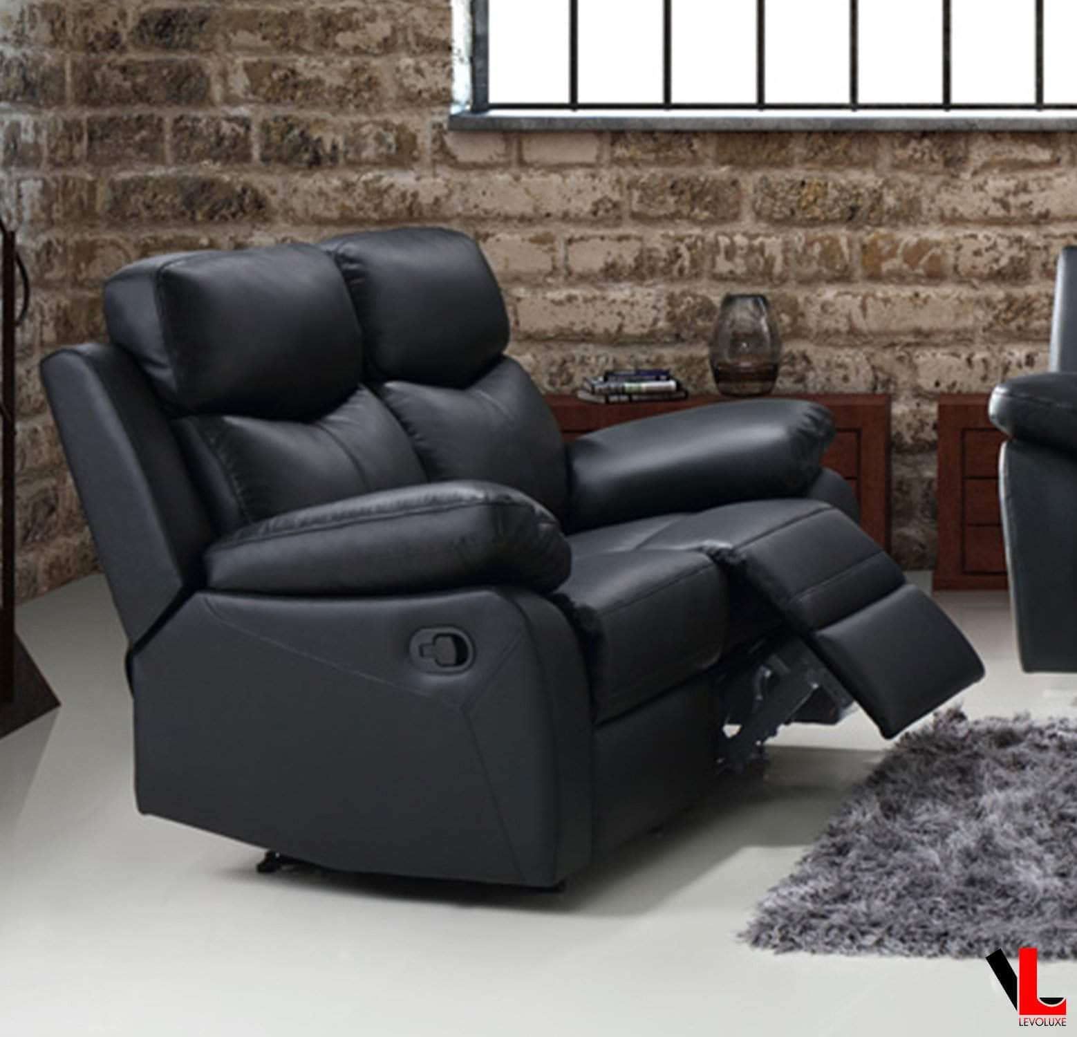Aveon 62" Pillow Top Arm Reclining Loveseat in Leather Match - Available in 2 Colours
