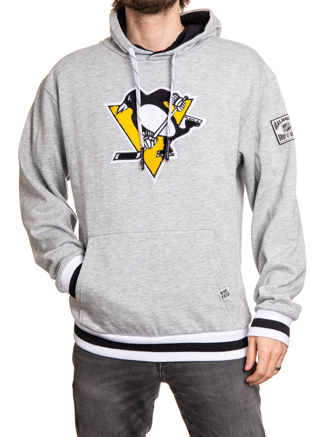Pittsburgh Penguins "Muskoka Style" Premium Chenille Woven Logo Hoodie 