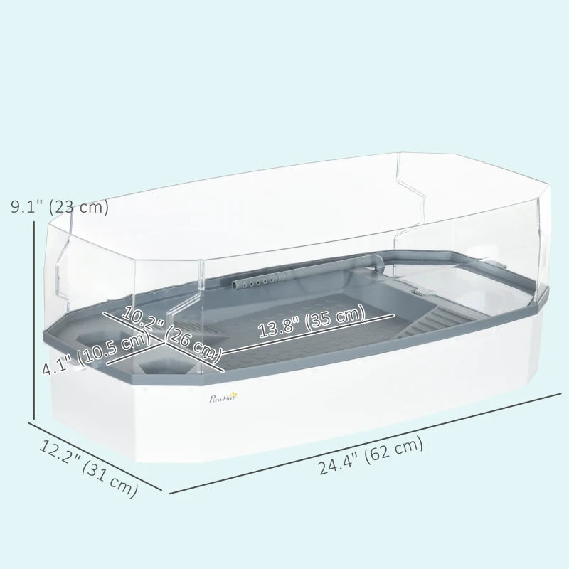 Turtle Tank Kit, Turtle Aquarium with Basking Platform, Water Pump, Filter Layer Design, Reptile Habitat
