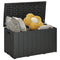 81 Gallon Garden Storage Box, Waterproof  Double Wall Storage Container with Wheels and Handles, Black