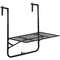 Balcony Hanging Table, Metal Wall Mount Desk, Adjustable Folding Balcony Deck Table for Patio and Garden, Black