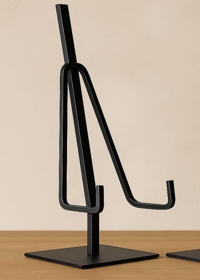 Picture Easel Stand | Dual Arm Black Iron 
