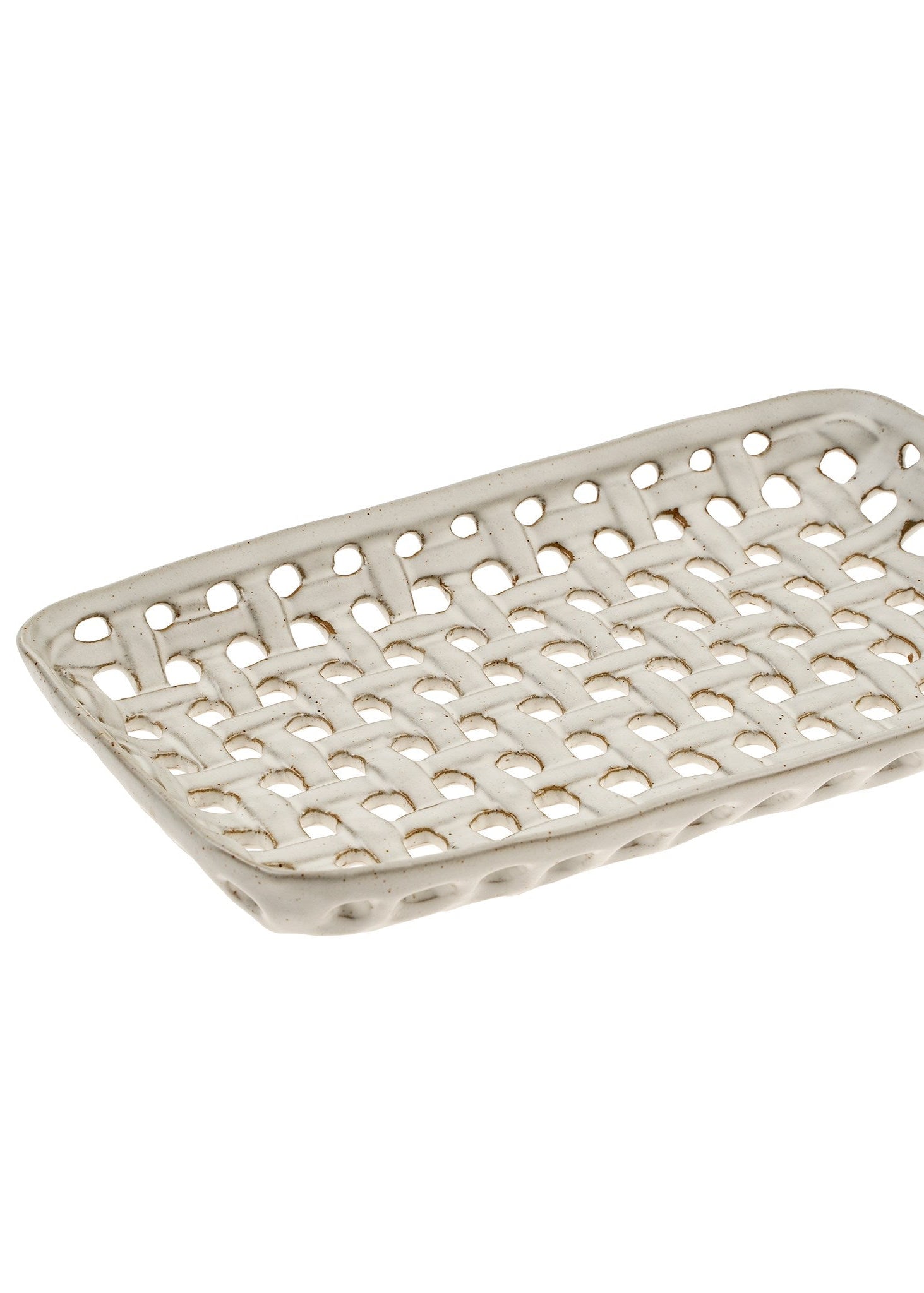 Porcelain Basket Tray 