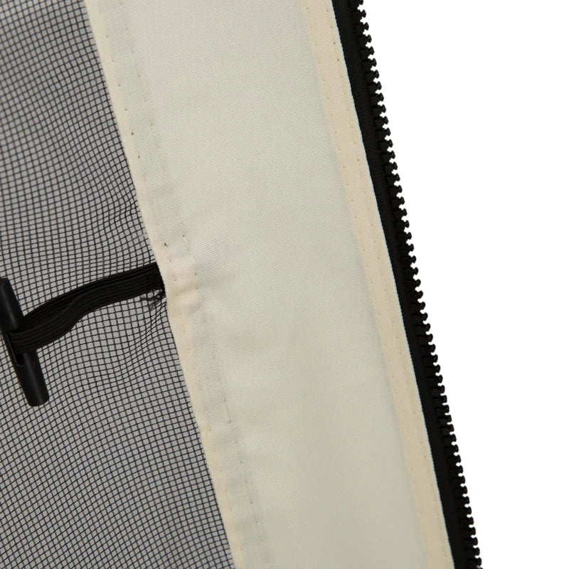Replacement Mosquito Netting for Gazebo 13' x 13' Black Screen Walls for Canopy with Zippers for Parties and Outdoor Activities, Cream White