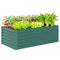 6' x 3' x 2' Raised Garden Bed, Galvanized Planter Box for Growing Flowers, Herbs and Vegetables, Dark Green