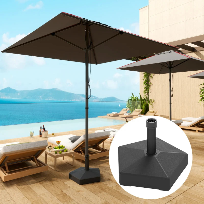Patio Umbrella Base Holder, Heavy Duty Outdoor Umbrella Stand Base, Poolside, Black