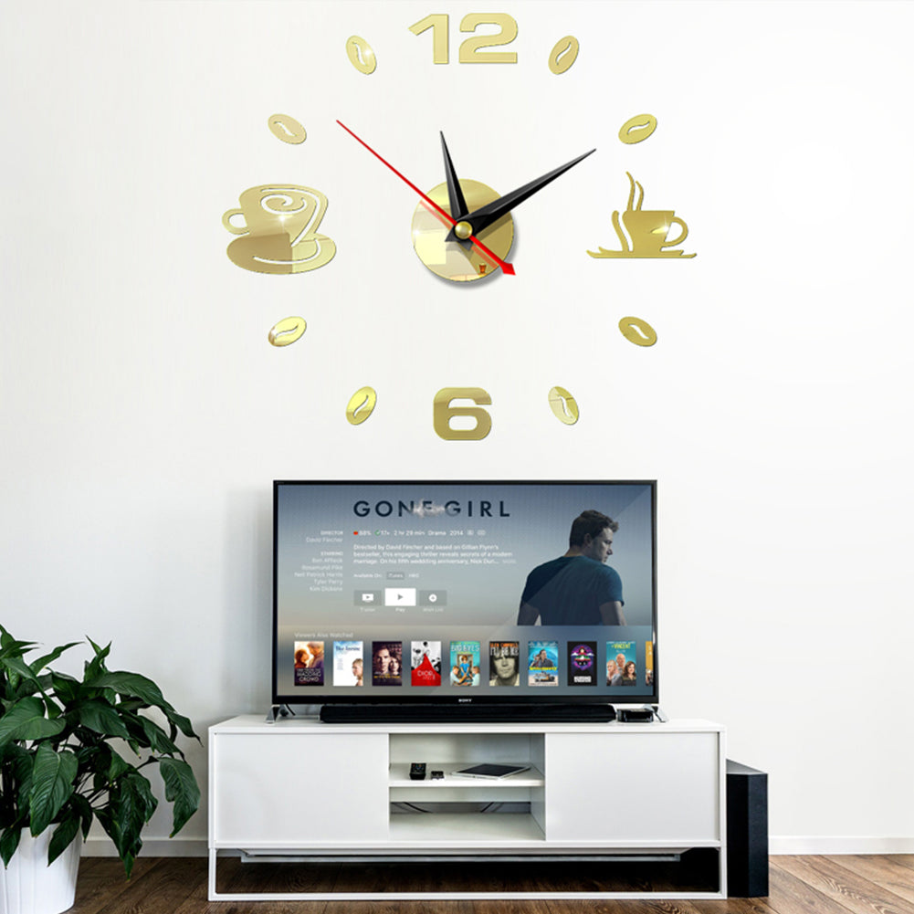 Coffee Cups 3D Clock