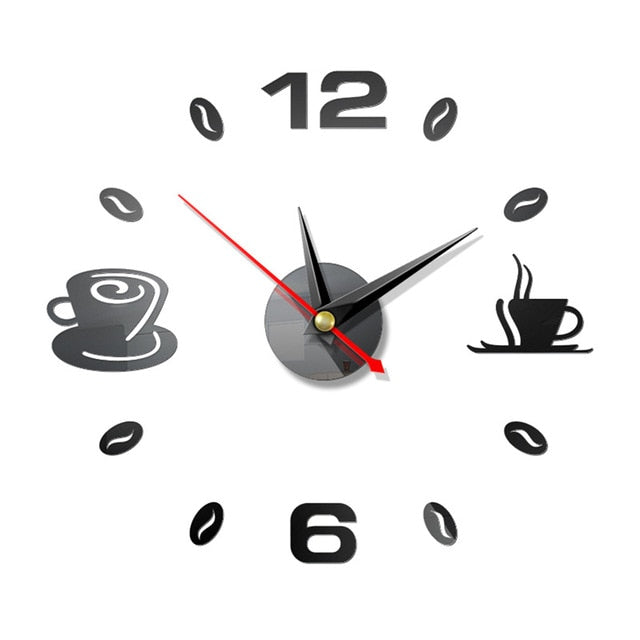 Coffee Cups 3D Clock