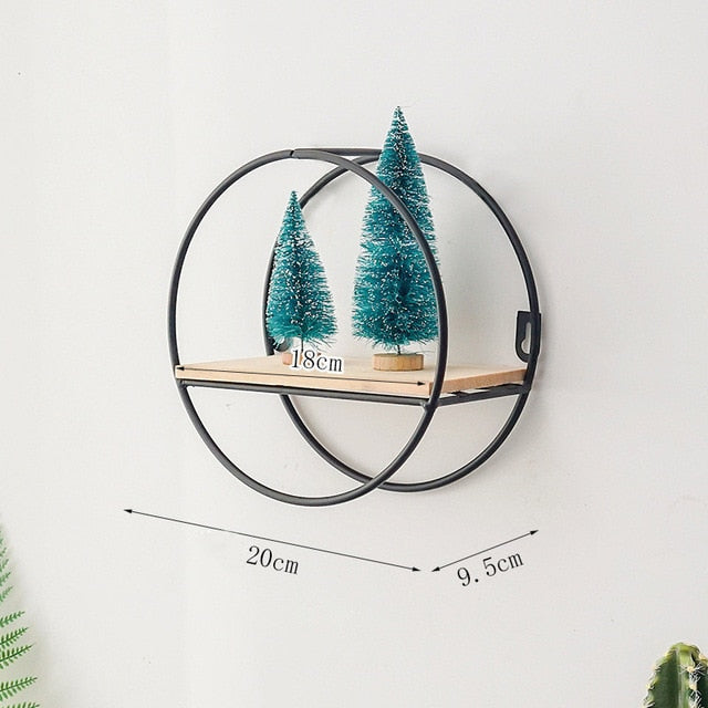 Hollow Wooden Storage Shelf