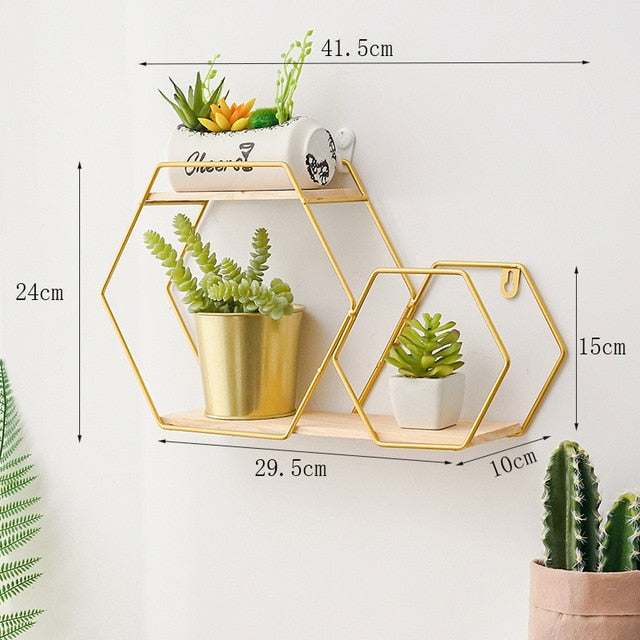Hollow Wooden Storage Shelf