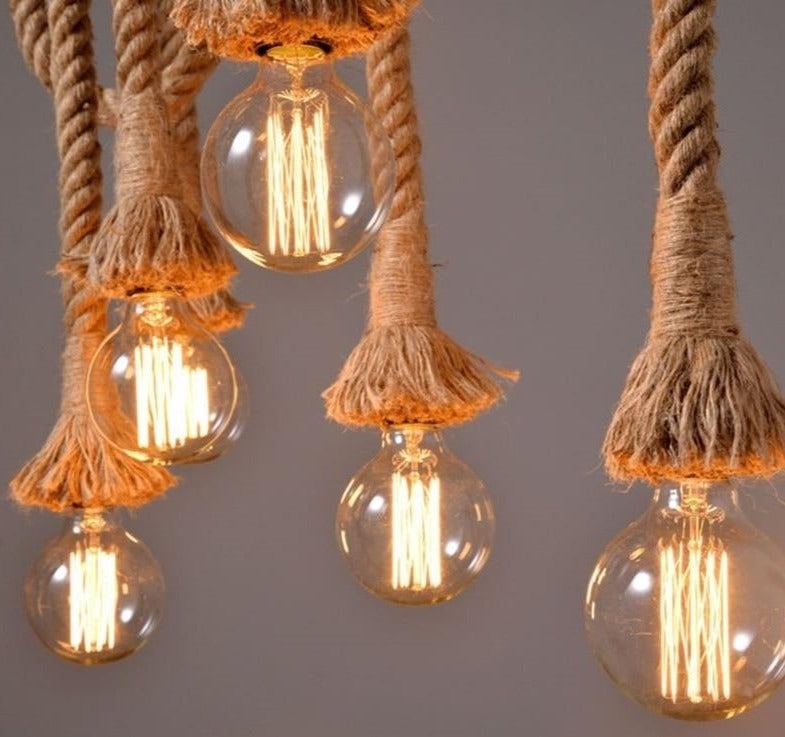 Wicker Rope Pendant Light