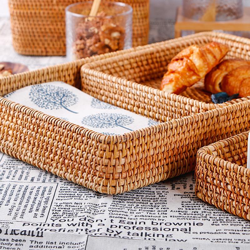 Boxed Wicker Rattan Tray