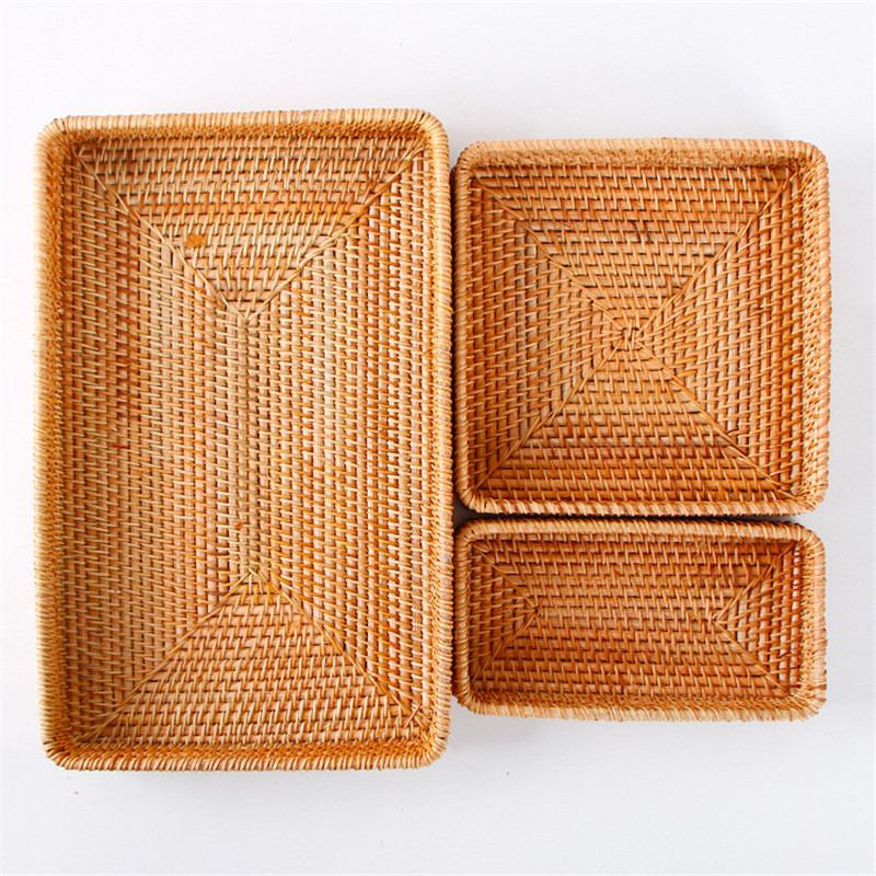 Boxed Wicker Rattan Tray
