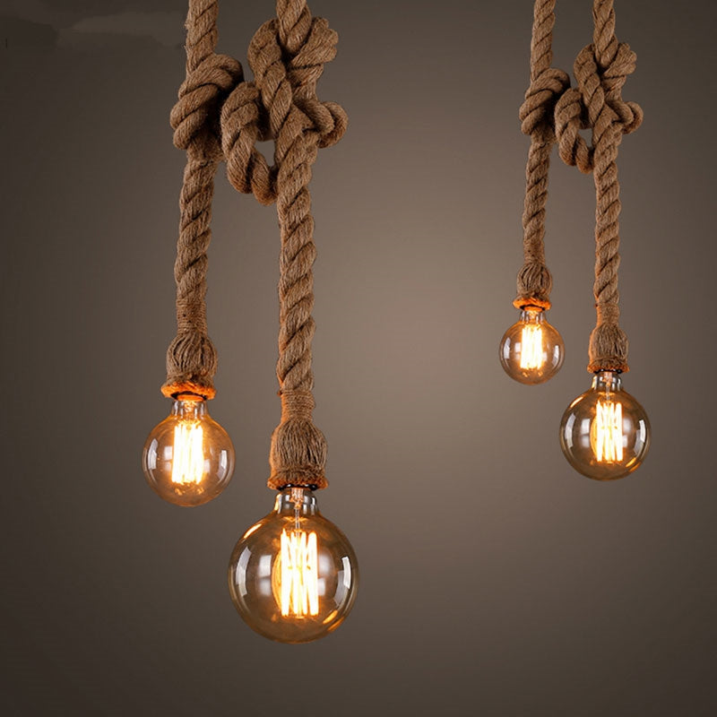 Wicker Rope Pendant Light