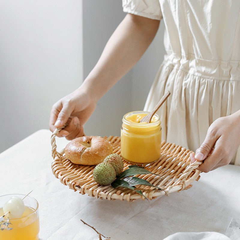 Slate Wicker Rattan Tray
