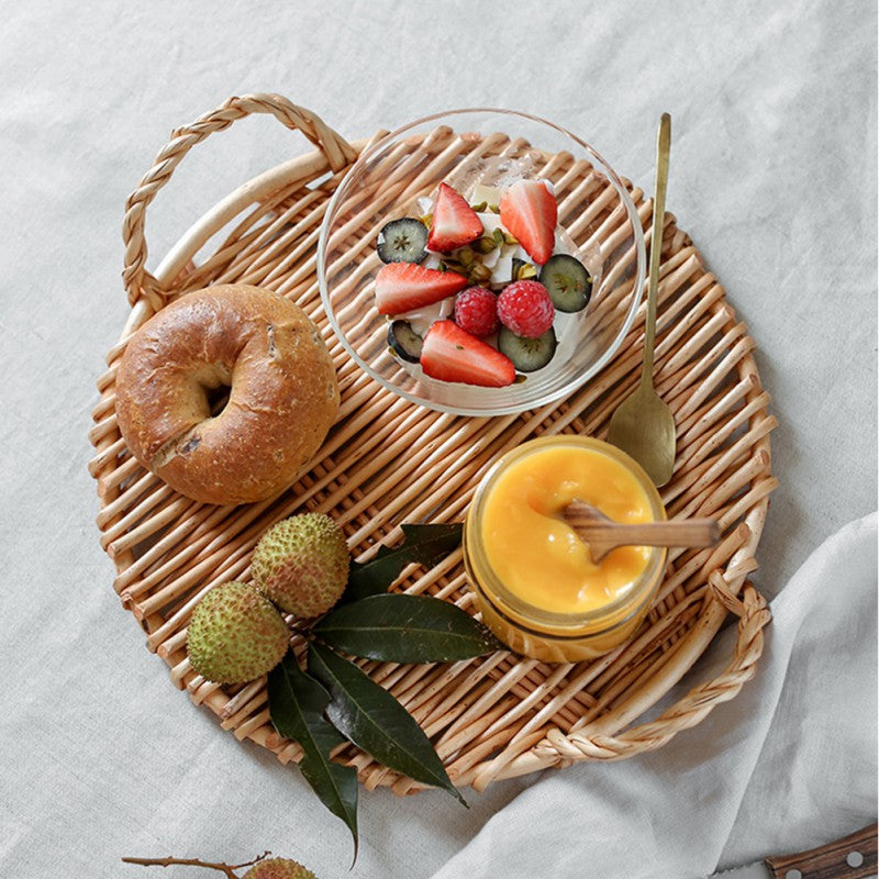 Slate Wicker Rattan Tray