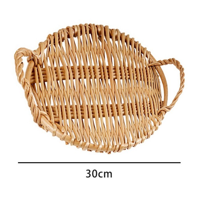 Slate Wicker Rattan Tray