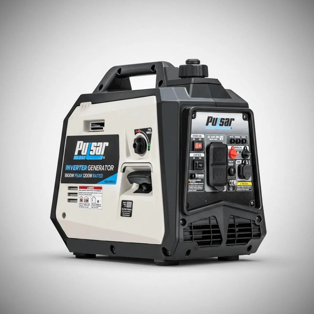 Pulsar PGD16iSCO 1600W Portable Inverter Generator – 1200W Rated, CO Sentry Sensor, Ultra-Light 24 lb