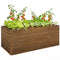 5' x 3' x 2' Raised Garden Bed, Galvanized Planter Box for Growing Flowers, Herbs and Vegetables Dark Brown Wood Effect