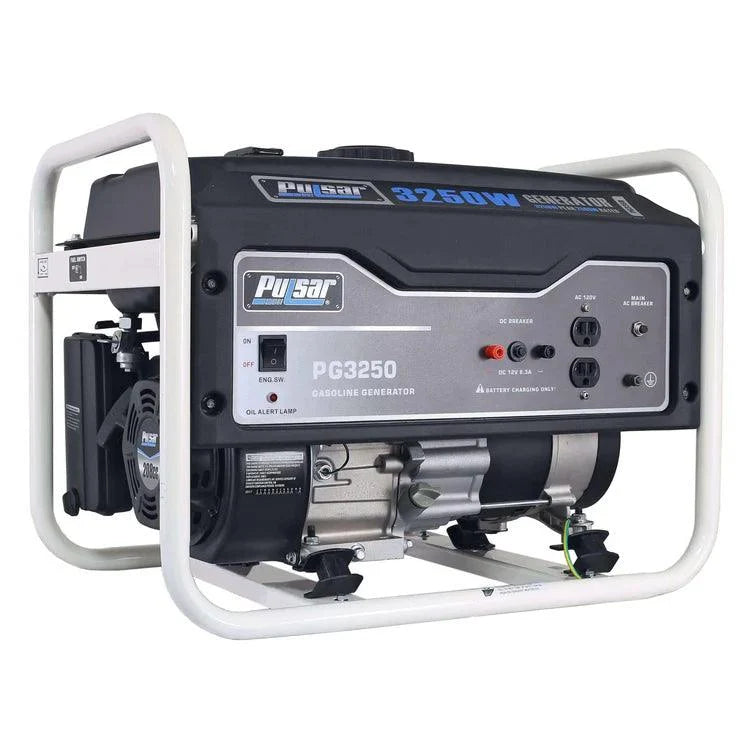 Pulsar PG3250 Portable Gasoline Generator – 3,250W Peak, 2,500W Running, 7 HP Engine