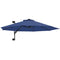 9.6 x 9.6 ft Wall Mounted Umbrella with Rotate, Patio Market Umbrella Parasol for Outdoor with Crank, Dark Blue