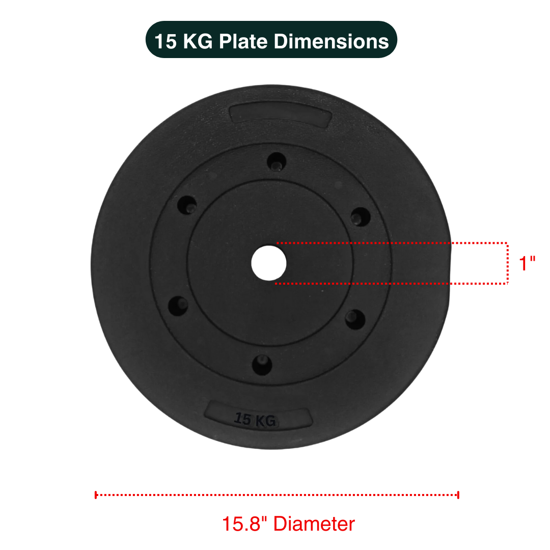 Standard & Olympic PVC Weight Plates in KG & LB 