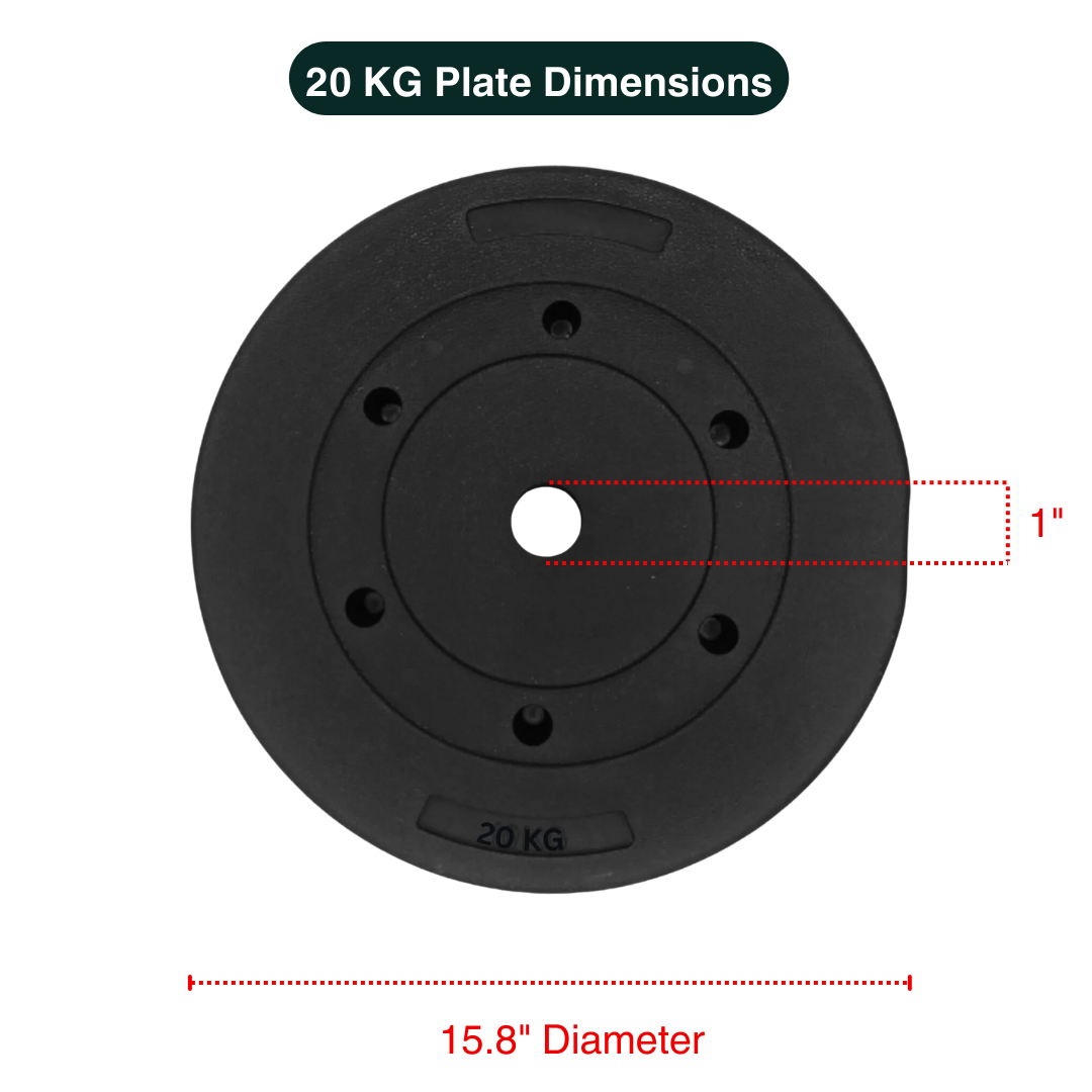 Standard & Olympic PVC Weight Plates in KG & LB 