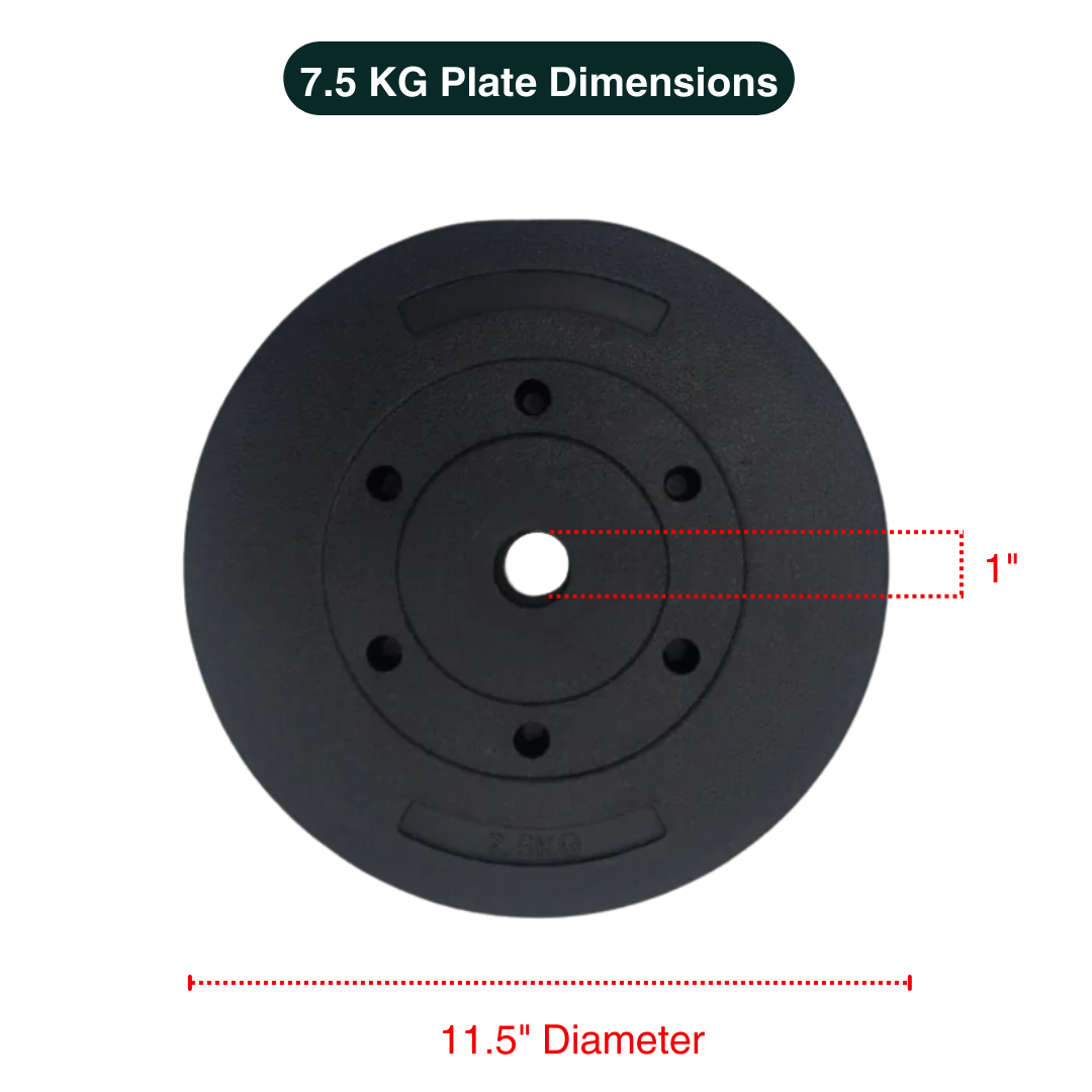 Standard & Olympic PVC Weight Plates in KG & LB 