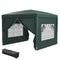 Outsunny 10'x10' Pop Up Party Tent Wedding Gazebo Outdoor Canopy with Carry Bag Green