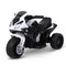 Aosom 6V Kids Motorcycle Battery Powered Toddler Ride On with Headlight Music 3 Wheels Black