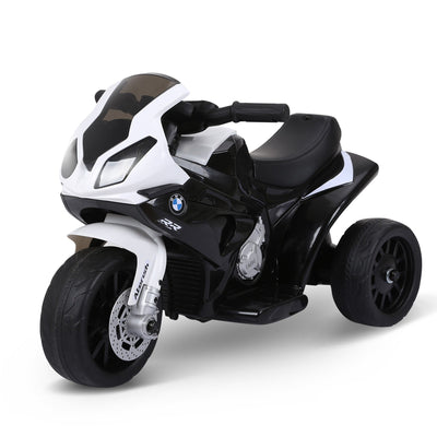 Aosom 6V Kids Motorcycle Battery Powered Toddler Ride On with Headlight Music 3 Wheels Black 