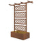 Outsunny Wooden Planter with Trellis Privacy Screen, Raised Garden Bed to Grow Vegetables, Herbs and Flowers, Orange