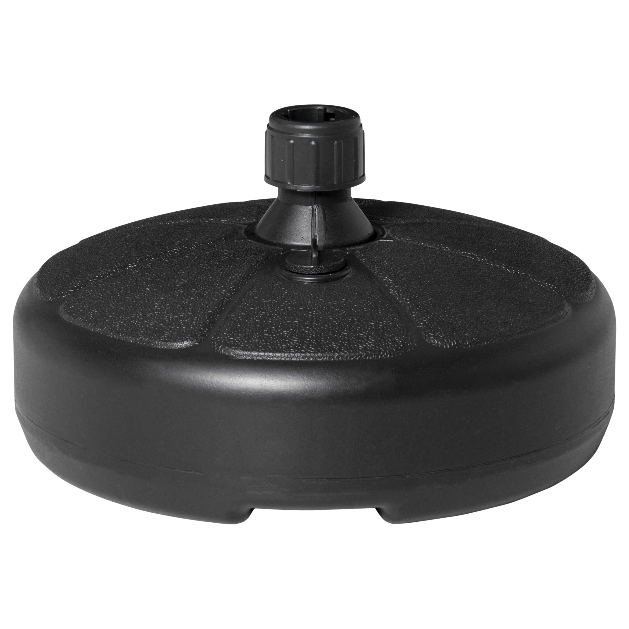 Outsunny Patio Umbrella Base, Round Umbrella Stand, Water or Sand Filled, Garden Umbrella Holder for 1.26", 1.5" Poles, Black 