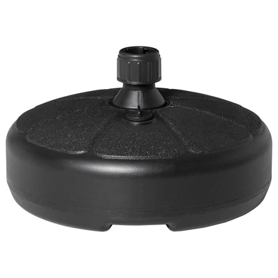 Outsunny Patio Umbrella Base, Round Umbrella Stand, Water or Sand Filled, Garden Umbrella Holder for 1.26", 1.5" Poles, Black 