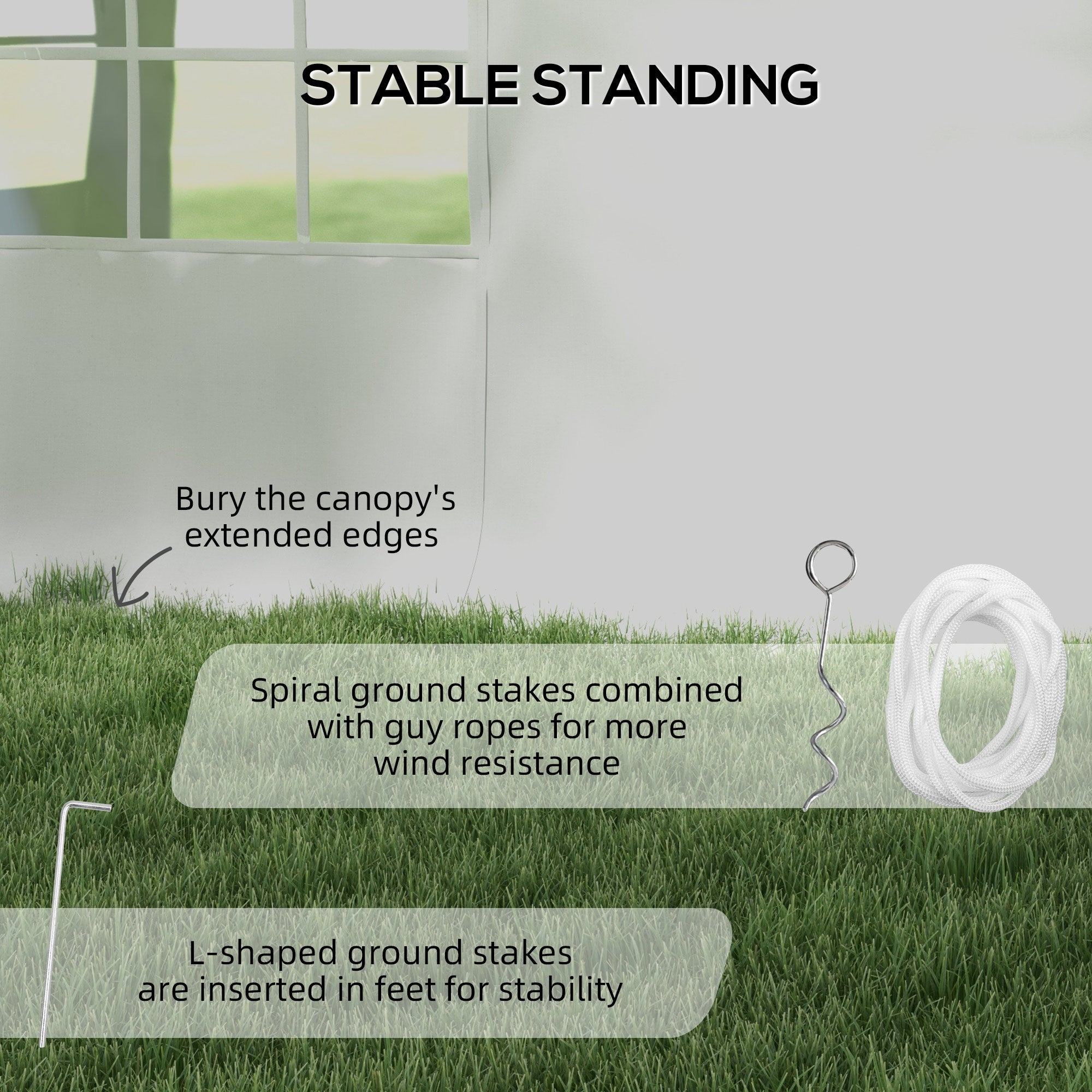 Outsunny Heavy Duty Party Tent, 20' x 40' Large Sun Shade Canopy Tent for Parties, Wedding, Events, BBQ Grill, White 