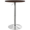 HOMCOM High Top Bar Table, Adjustable Round Kitchen Table with Swivel Top and Steel Base, Bistro Table for 2 People, Walnut