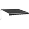 8' x 7' Retractable Awning, Patio Awnings, Sunshade Shelter with 280 g/m² UV & Water-Resistant Fabric, Black