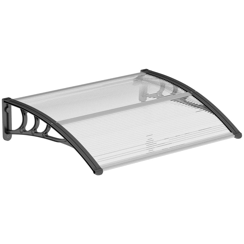 Window Awning Door Canopy, Polycarbonate Cover Patio Awnings, 30" x 50", White