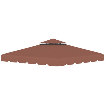 Outsunny 9.8' x 9.8' Gazebo Replacement Canopy, Gazebo Top Cover with Double Vented Roof for Garden Patio Outdoor (TOP ONLY), Coffee 
