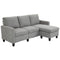 HOMCOM L-Shape Modern Sectional Sofa Couch Ottoman Corner Living Room Light Grey
