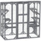 Outdoor Cat Enclosure with 6 Jumping Platforms, Weatherproof Roof, Large Front Door for 1-3 Cats, 59