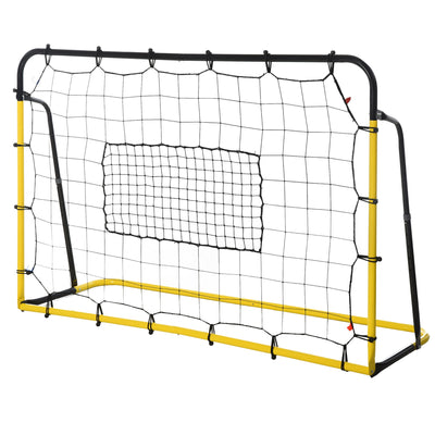 Soozier|HOMCOM Rebound Net Soccer Goal with 5 Angle Adjustable for Soccer Baseball Basketball Training 