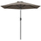 Patio Sun Umbrella, Outdoor Parasol with 6 Ribs, Dark Grey