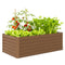 6' x 3' x 2' Raised Garden Bed, Galvanized Planter Box for Growing Flowers, Herbs and Vegetables, Brown