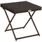 Outsunny Wicker Coffee Table Outdoor PE Rattan Patio Folding Side Table Garden 15.75