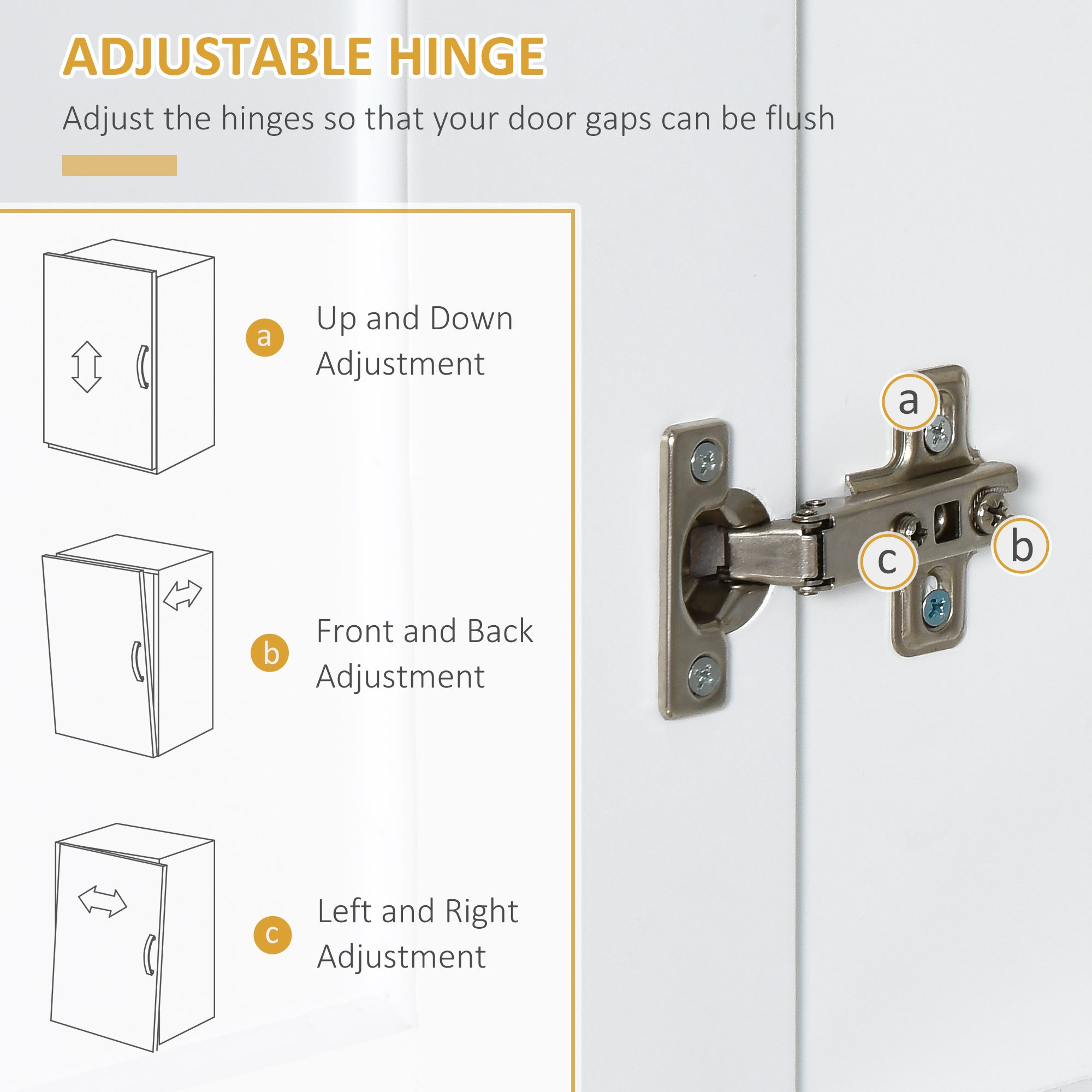 HOMCOM White Modern Pantry Cabinet: Freestanding Kitchen Cupboard with Doors, Shelves and Adjustable Shelving 