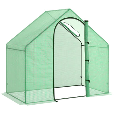 Outsunny Garden Grow Enclosure: 6x3.3x5.5ft Portable Mini Flower Plant Growing Green PVC Tunnel Outdoor Warm House 