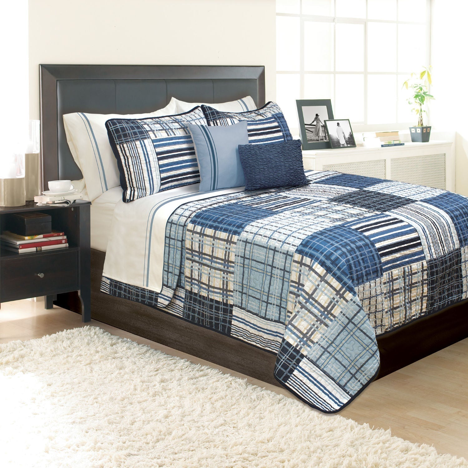 Quilt 3 Piece Set Duncan King Navy 