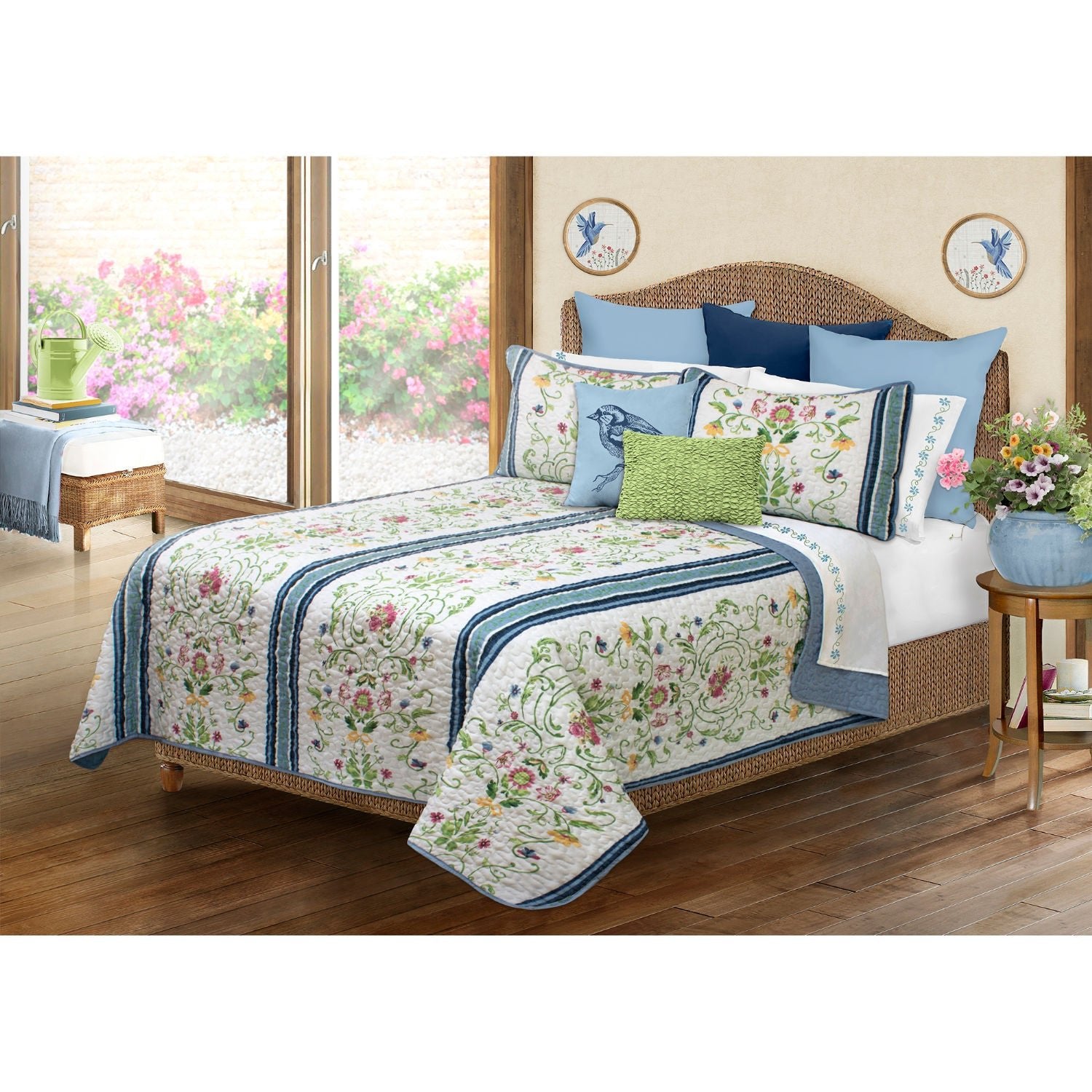 Quilt Bedding Set Woven 3 Piece Set Double/Queen Heirloom 