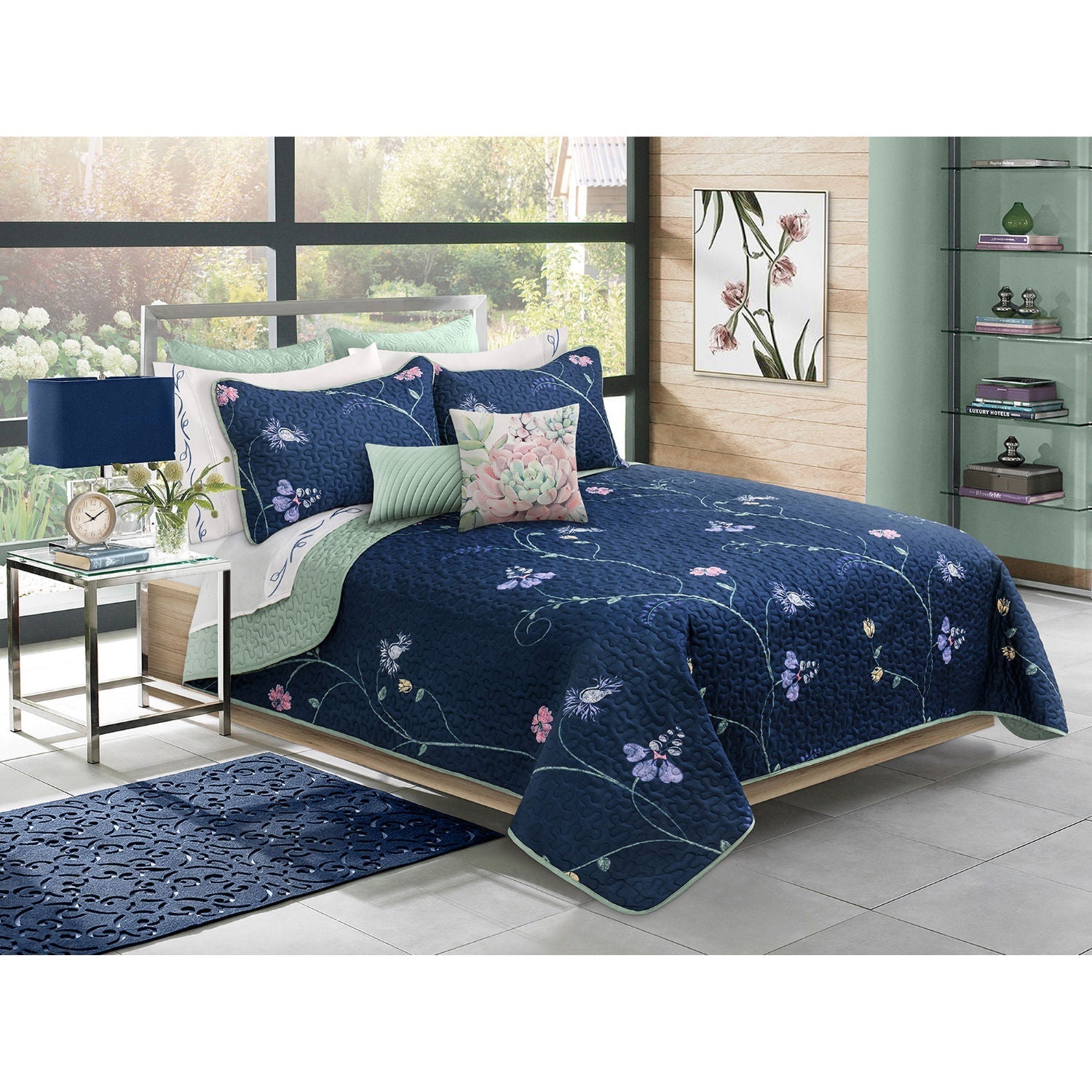 Quilt Bedding Set Woven 3 Piece Set Double/Queen Symphony 